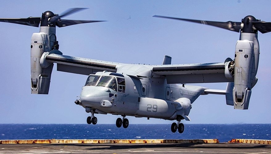 Máy bay quân sự Mỹ Osprey rơi xuống biển phía Tây Nhật Bản